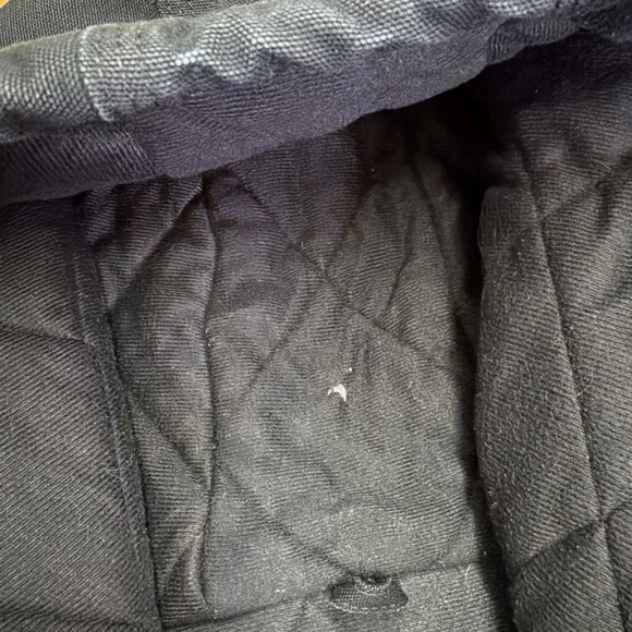 Carhartt Duck Canvas Jacket Mens 4XL Tall J140 Black Hooded Full Zip Made in USA - Picture 4 of 16